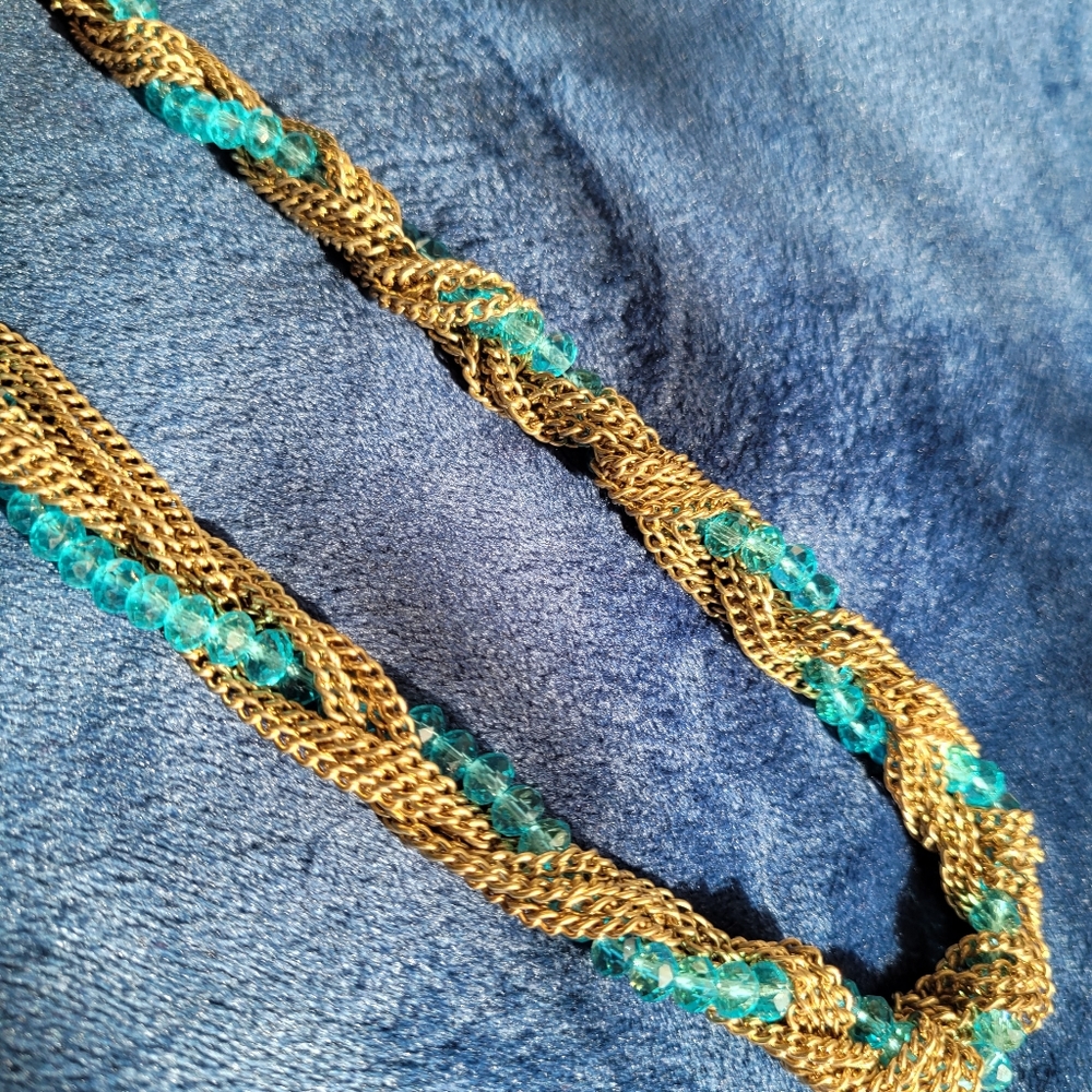Beaded Chunky Gold Necklace, Forever 21